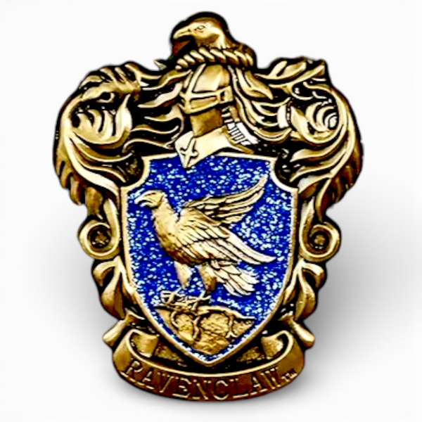 Ravenclaw Crest Enamel Pin Wizard House Glitter Gothic Fantasy Badge