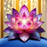 Lotus Flower Suncatcher 8.7" Acrylic Window Hanging Decor 2D Flat Stained Glass