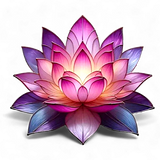 Lotus Flower Suncatcher 8.7" Acrylic Window Hanging Decor 2D Flat Stained Glass