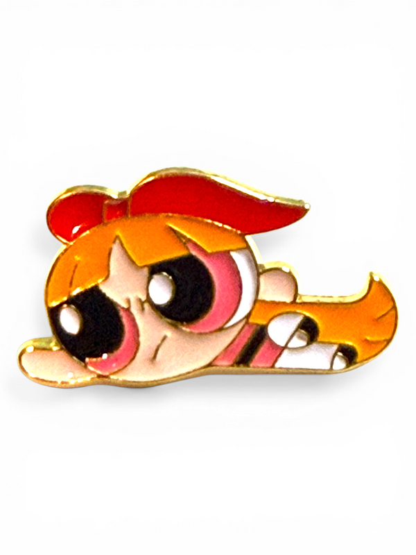 Power Puff Girls Blossom Enamel Pin Humor Meme Lapel Pin Jacket Backpack 2"