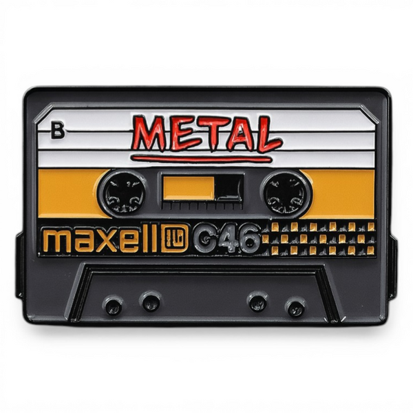 Metal Cassette Enamel Pin Humor Meme Lapel Pin Jacket Backpack