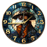 Plague Doctor Wall Clock 8 Inch Silent Gothic Stained Glass Home Decor