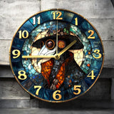 Plague Doctor Wall Clock 8 Inch Silent Gothic Stained Glass Home Decor