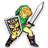Legend of Zelda Link Enamel Pin – Retro Nintendo Gamer Collectible Lapel Badge