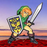 Legend of Zelda Link Enamel Pin – Retro Nintendo Gamer Collectible Lapel Badge