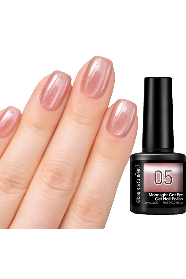 Kewoita Feanf BYGG05 Rose Nude Moonlight Cat Eye Magnetic Gel Nail Polish 7ml