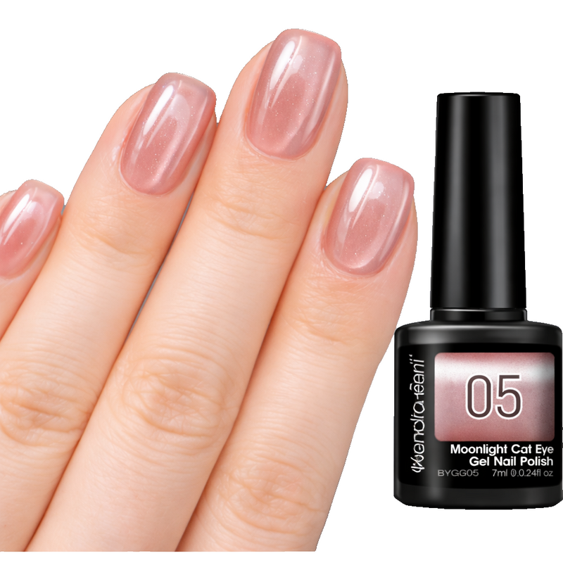 Kewoita Feanf BYGG05 Rose Nude Moonlight Cat Eye Magnetic Gel Nail Polish 7ml