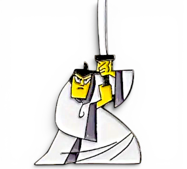Samurai Enamel Pin – Anime Sword Fighter Lapel Badge, Collectible Gift for Fans