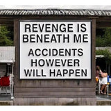 Funny Revenge Quote Enamel Pin – Sarcastic Humor Lapel Badge Gift