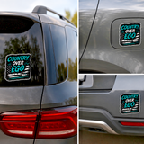 Country Over Ego Sticker 4" BOPP Waterproof Vinyl Car Decal USA Graphic