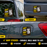 Not For Sale Sticker 4" BOPP Waterproof Eagle Flag Car Window Bumper Decal