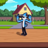 Mordecai Cartoon Enamel Pin Funny Blue Jay Retro TV Show Badge