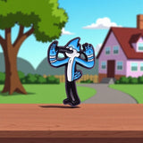 Mordecai Cartoon Enamel Pin Funny Blue Jay Retro TV Show Badge