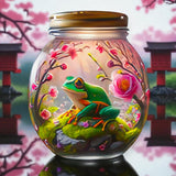 6" Fantasy Frog Terrarium Jar Decor – Cute Nature Garden Glass Ornament Gift