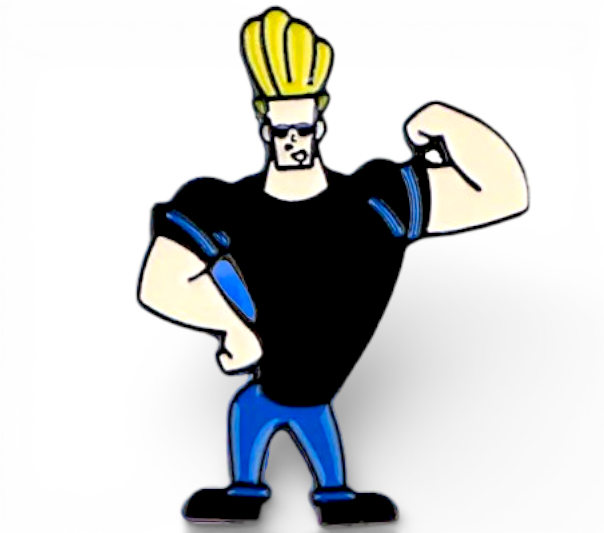 Johnny Bravo Enamel Pin Cartoon Humor Lapel Pin for Jackets Backpacks