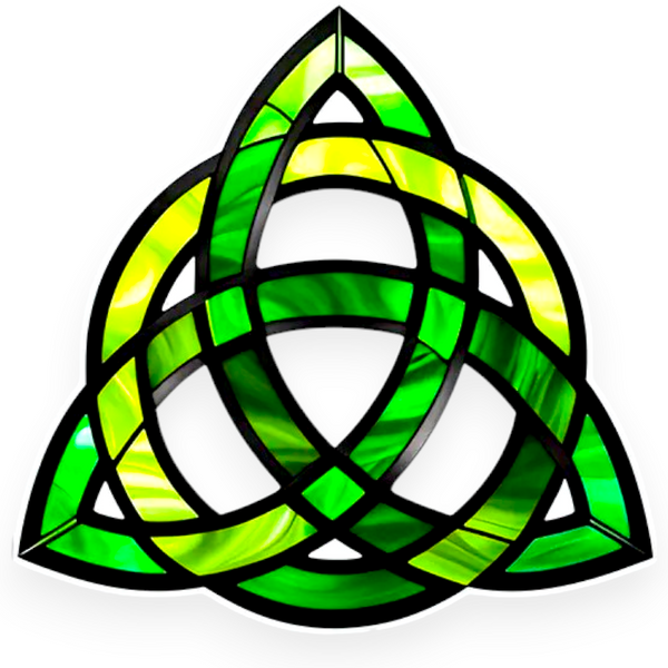 Celtic Knot Green 8 Inch Acrylic Suncatcher Stained Glass Home Decor