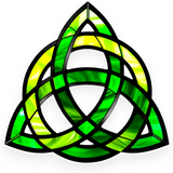 Celtic Knot Green 8 Inch Acrylic Suncatcher Stained Glass Home Decor