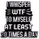 Funny WTF Enamel Pin – I Whisper WTF Quote Badge, Sarcastic Humor Gift Accessory