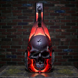 Red Flame Skull Sling Bag 15" Crossbody Chest Backpack with Pockets Gothic Art