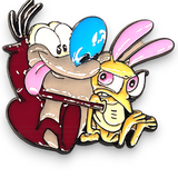 Ren & Stimpy Enamel Pin – Retro Cartoon Collectible Badge for Fans