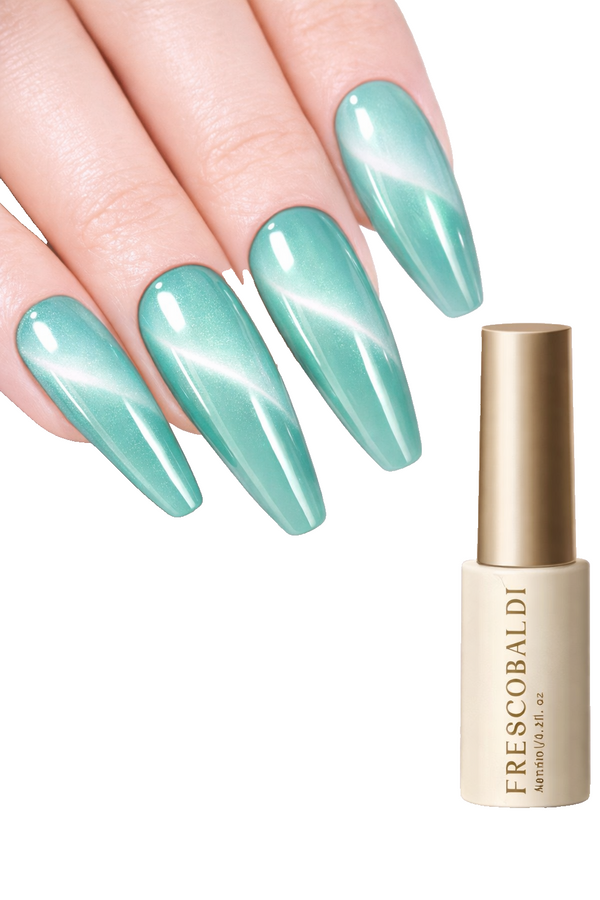 Cat Eye Gel Polish Mint Teal Green Magnetic UV LED Soak Off Frescobaldi 6ml