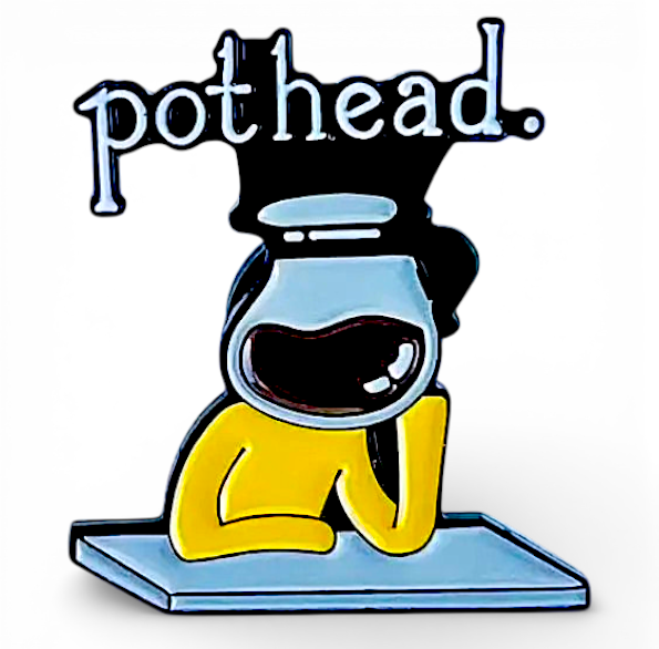 Funny Coffee Pot Head Enamel Pin – Humor Lapel Badge for Coffee Lovers