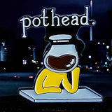 Funny Coffee Pot Head Enamel Pin – Humor Lapel Badge for Coffee Lovers