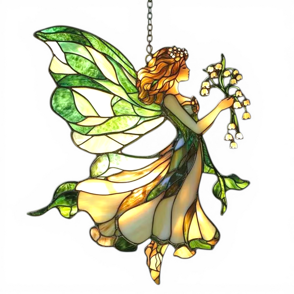 Fairy Lily of the Valley Acrylic Suncatcher Window Hanging Fantasy Decor 8” Gift