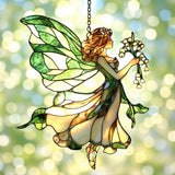 Fairy Lily of the Valley Acrylic Suncatcher Window Hanging Fantasy Decor 8” Gift