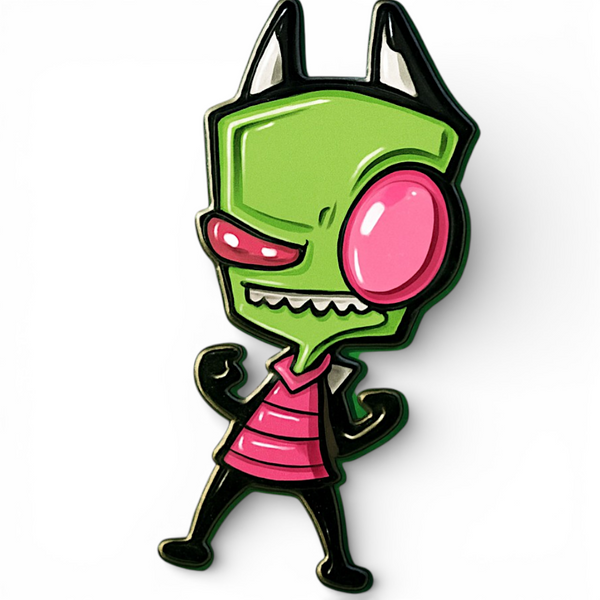 Invader Zim Enamel Pin Cartoon Humor Lapel Pin for Jacket and Backpack