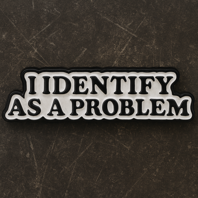 I IDENTIFY A PROBLEM Enamel Pin Lapel Pins Badges On Backpack Women's Brooch Clo