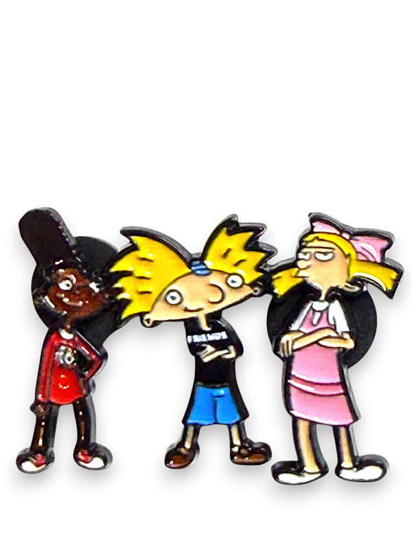 Hey Arnold Cartoon Enamel Pin – Arnold Gerald Helga Collectible Accessory