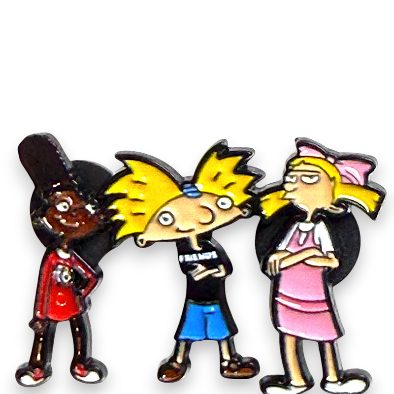 Hey Arnold Cartoon Enamel Pin – Arnold Gerald Helga Collectible Accessory