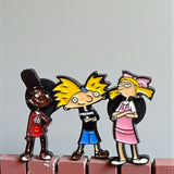 Hey Arnold Cartoon Enamel Pin – Arnold Gerald Helga Collectible Accessory