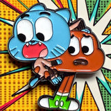 Gumball and Darwin Enamel Pin - Cute Cartoon Duo Collectible Gift for Fans
