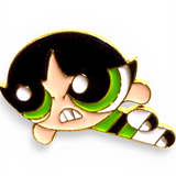 Power Puff Girl Buttercup Enamel Pin Humor Meme Lapel Pin Jacket Backpack