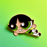 Power Puff Girl Buttercup Enamel Pin Humor Meme Lapel Pin Jacket Backpack