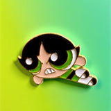 Power Puff Girl Buttercup Enamel Pin Humor Meme Lapel Pin Jacket Backpack
