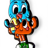 Gumball and Darwin Enamel Pin Cute Cartoon Duo Collectible Multicolor Accessory
