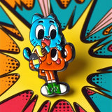 Gumball and Darwin Enamel Pin Cute Cartoon Duo Collectible Multicolor Accessory