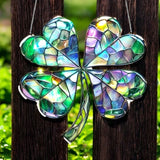 Acrylic Stained Glass Shamrock Suncatcher 2D Flat 8in Irish Window Hanging