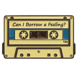 Can I Borrow a Feeling Cassette Enamel Pin 2x3cm Retro Music Gift