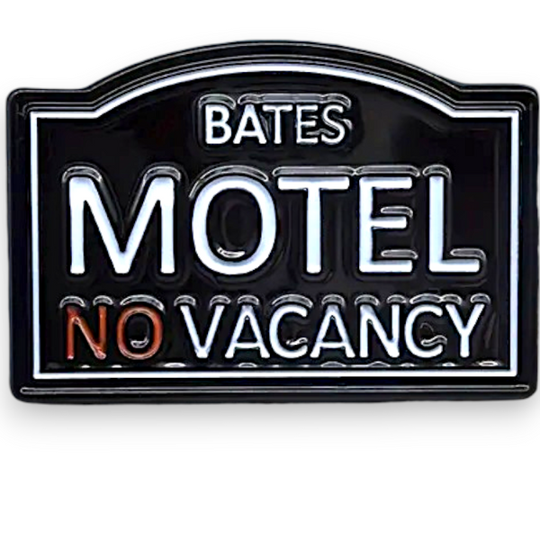 Bates Motel Enamel Pin Horror Movie Gothic Punk No Vacancy Badge