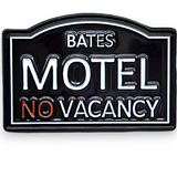 Bates Motel Enamel Pin Horror Movie Gothic Punk No Vacancy Badge
