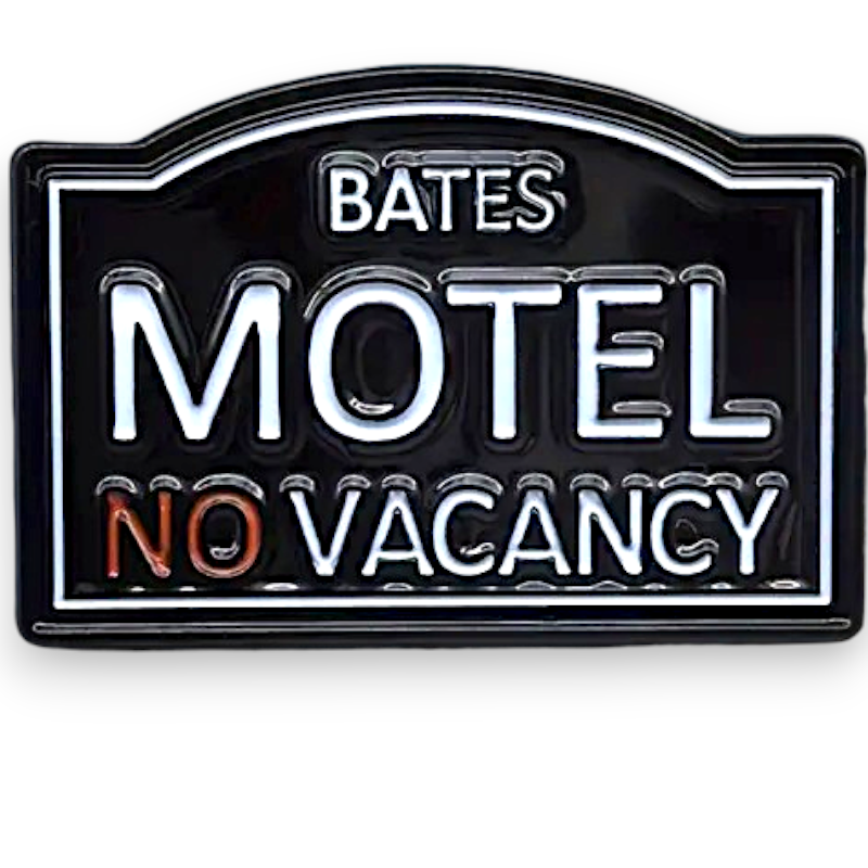 Bates Motel Enamel Pin Horror Movie Gothic Punk No Vacancy Badge