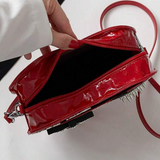 Red Gothic Heart Crossbody Bag Bad Baby Punk Studded Y2K Alt Purse Emo