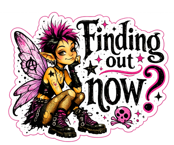 Finding Out Now Punk Fairy Sticker 4" BOPP Waterproof Vinyl Decal