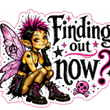Finding Out Now Punk Fairy Sticker 4" BOPP Waterproof Vinyl Decal