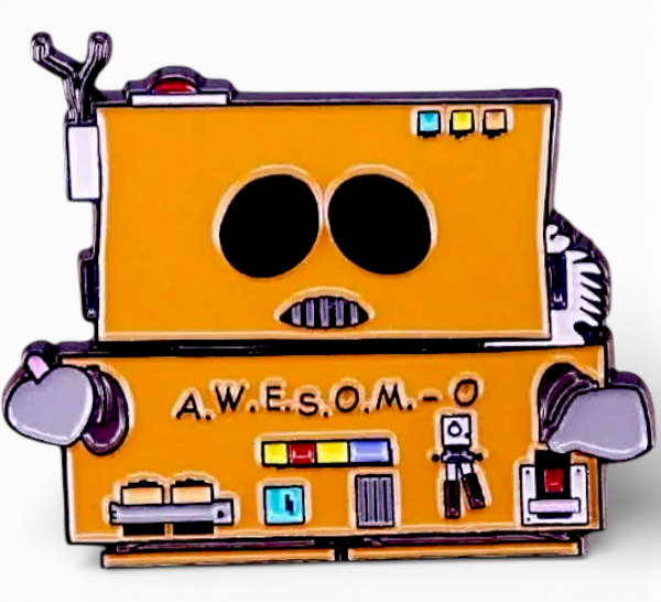South Park A.W.E.S.O.M.-O Robot Enamel Pin – Cartoon Collectible Lapel Badge
