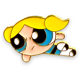 Bubbles Power Puff Girl Enamel Pin 2x1 in Cute Kawaii Collectible Gift